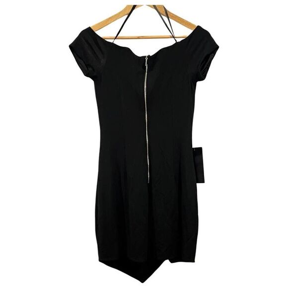 Bebe Mimi off the shoulder Asymetrical Black Dress size M - Picture 2 of 6